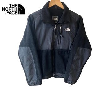 The North Face Womens Fleece Jacket Full Zip Pockets Logo Funnel Neck Small